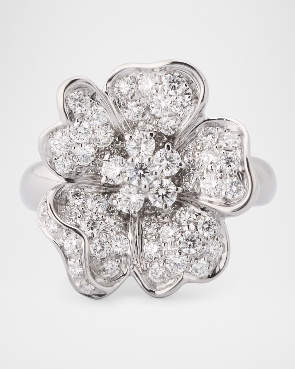 Flora 18K White Gold Diamond Ring